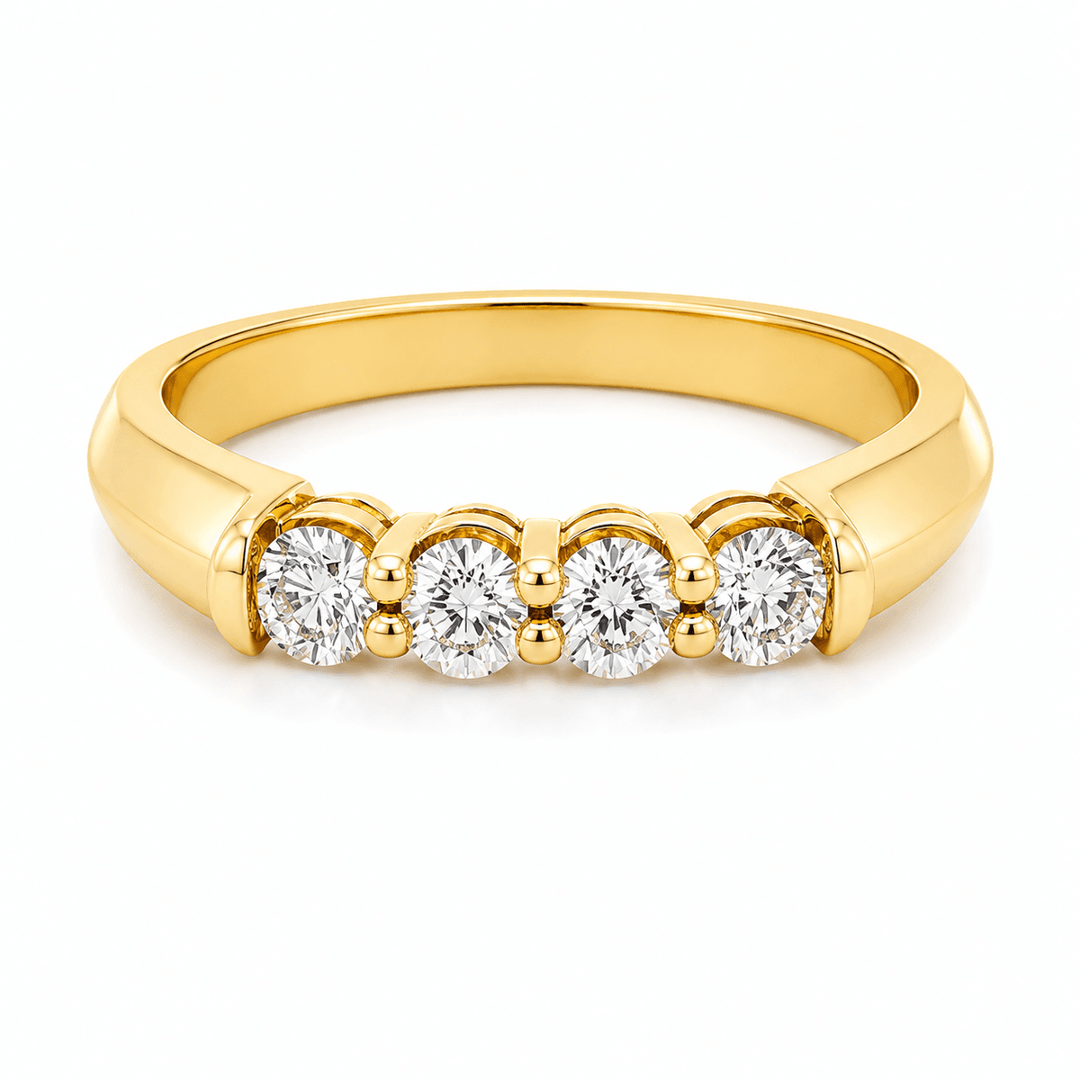 0.40 CT TW. Four-Stone Diamond Anniversary Band