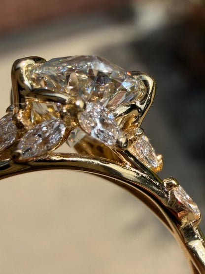 14K Yellow Gold Garden Ring