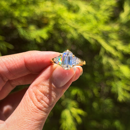 2.87 CTW Artisan Criss-cut 3-Stone Engagement Ring