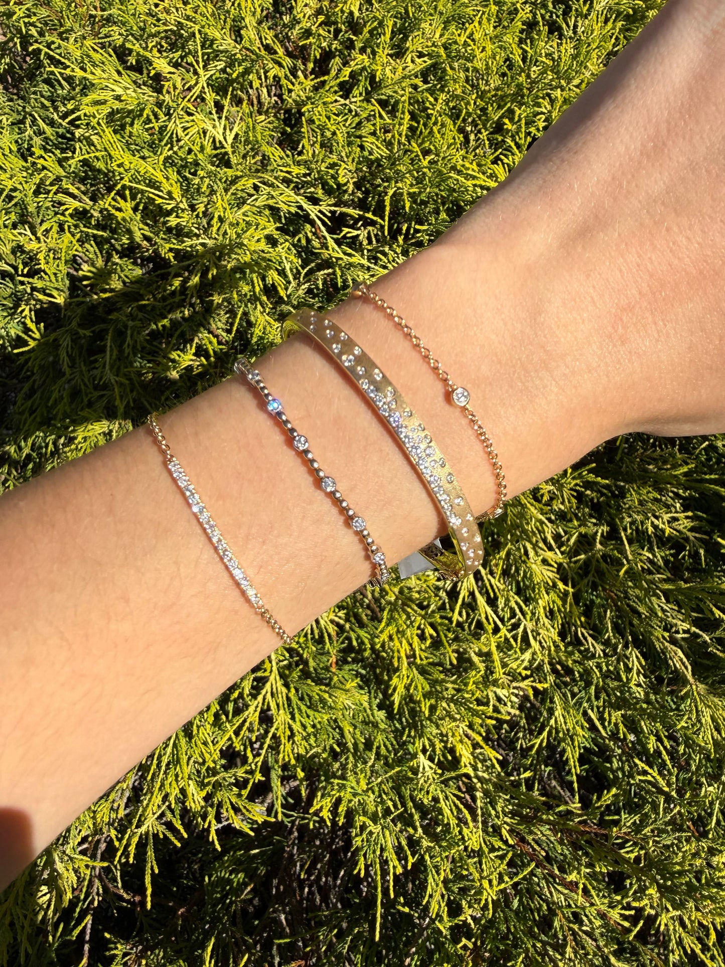 Diamond Flush-Set Bangle