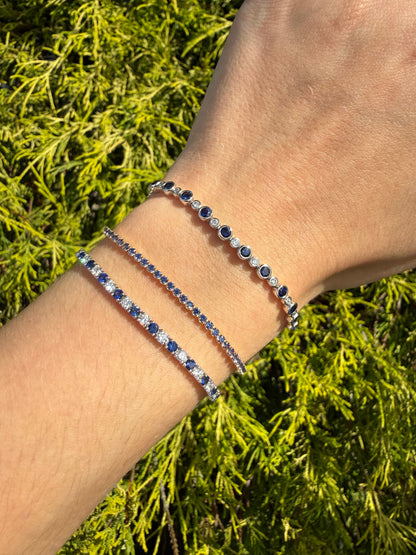 Sapphire and Diamond Bolo Bracelet