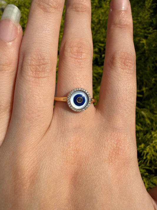 Diamond Evil Eye Fashion Ring