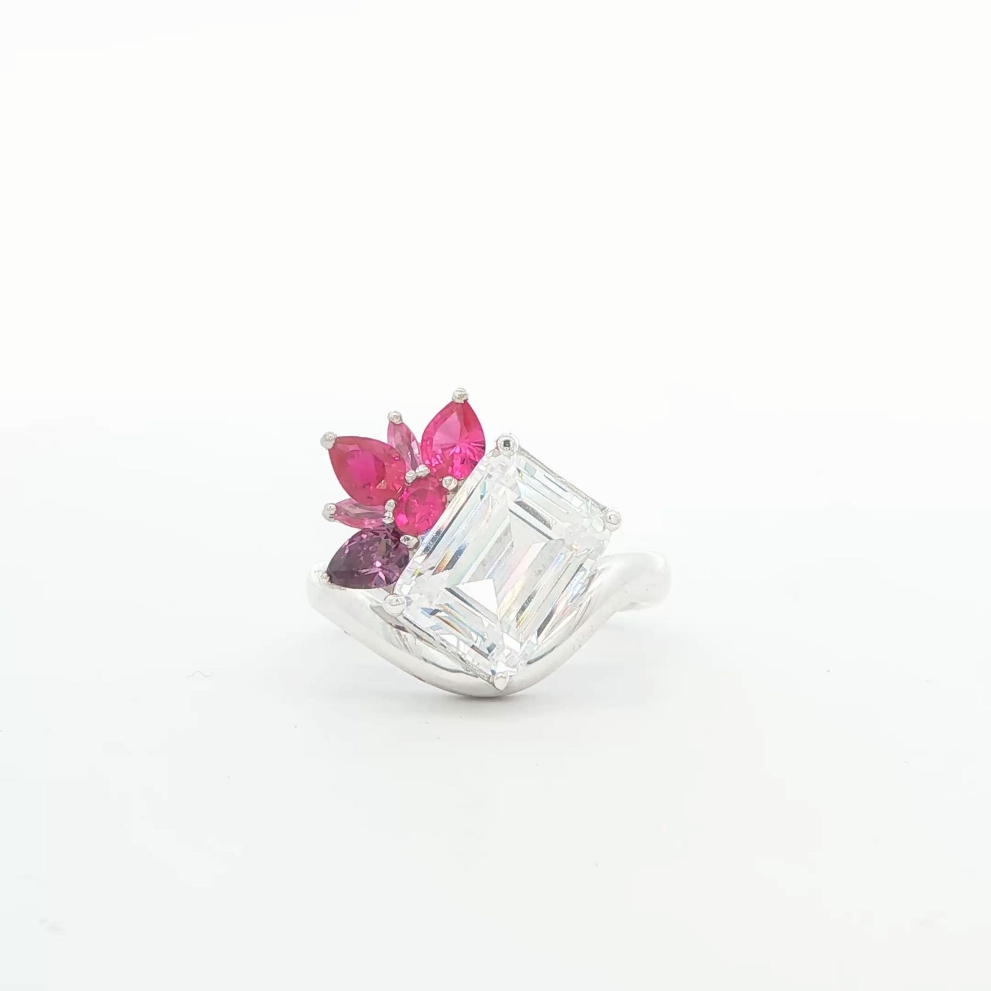 925 SS CZ EM AND MULTI-COLOR CZ TRAVEL ENG RING