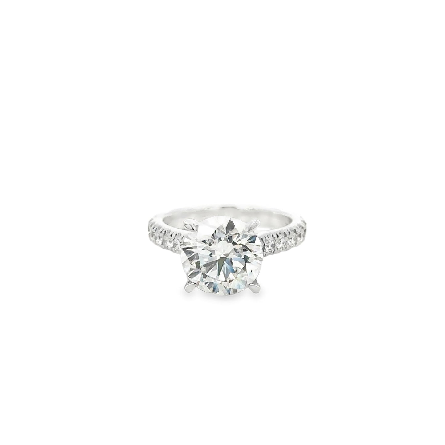 14K WG RD DIA ENG RING WITH DIA BAND