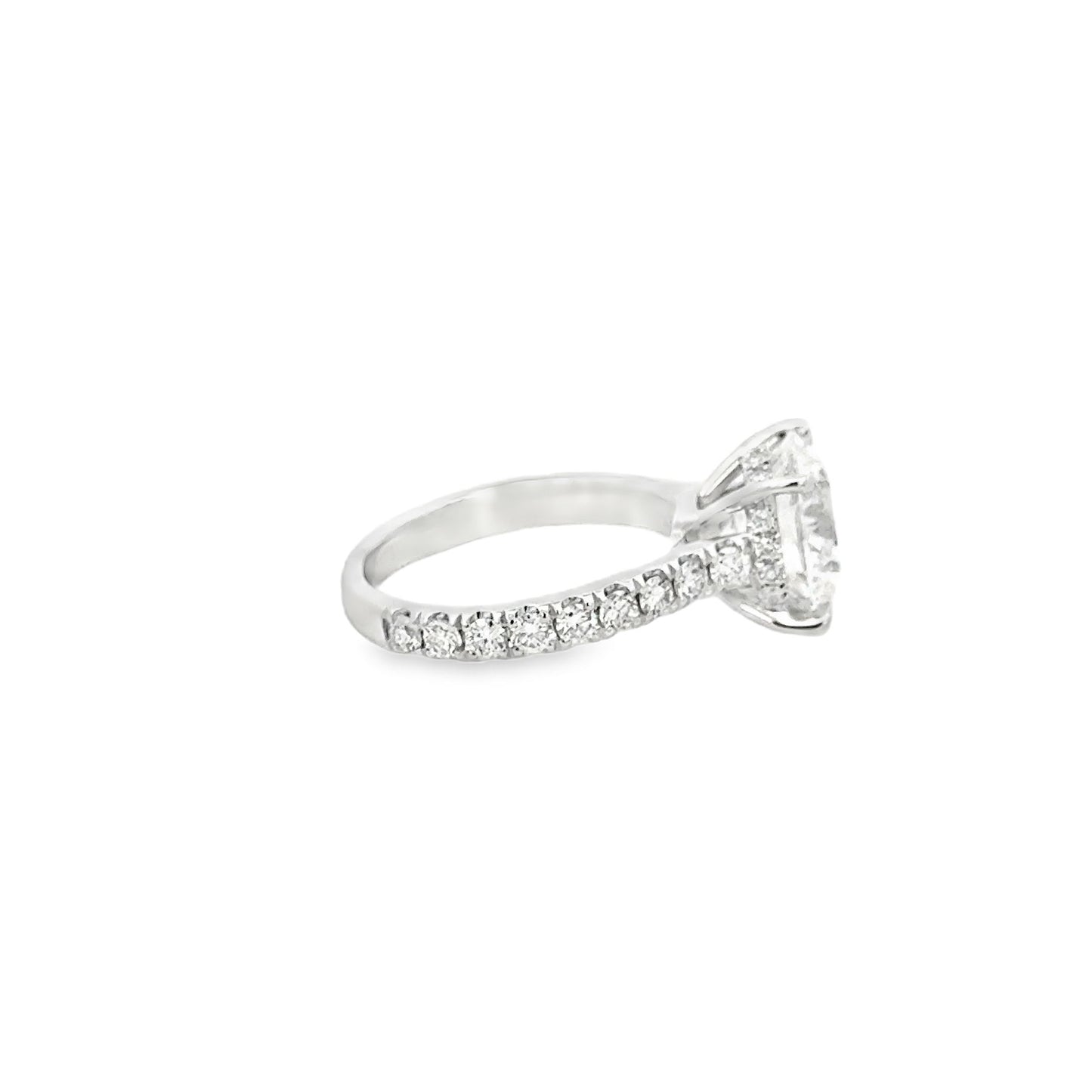 14K WG RD DIA ENG RING WITH DIA BAND