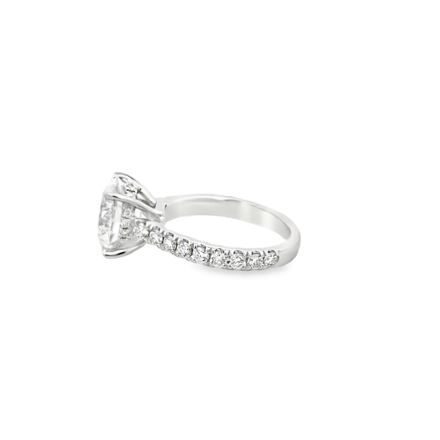 14K WG RD DIA ENG RING WITH DIA BAND
