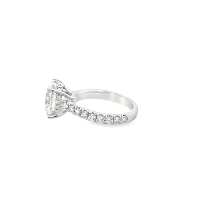 14K WG RD DIA ENG RING WITH DIA BAND