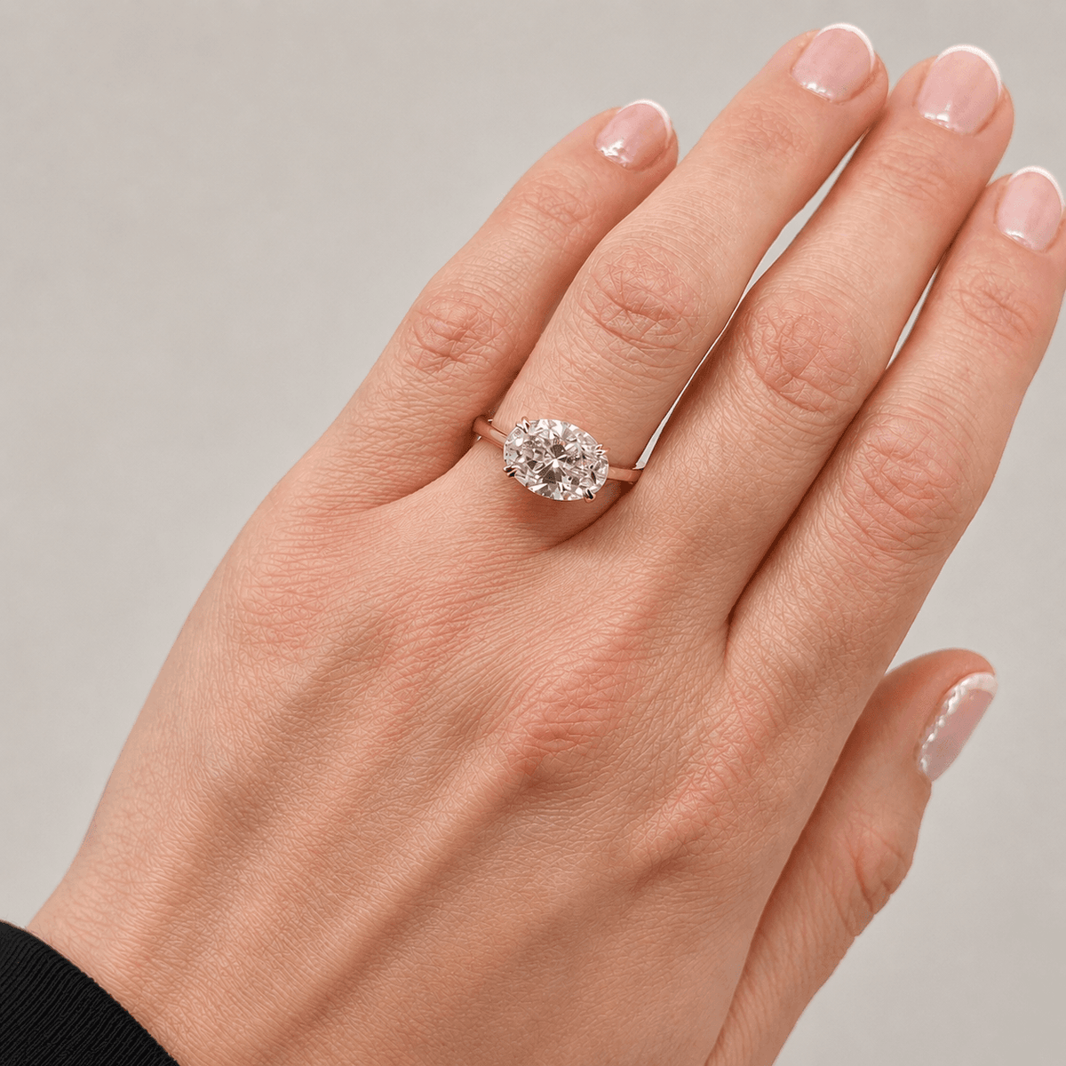 3.12 CTW Oval Lab-Grown Diamond Hidden Halo Engagement Ring