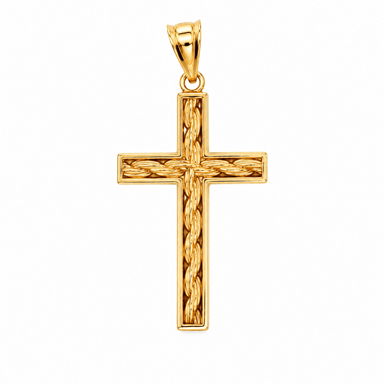 Rope Design Cross Pendant