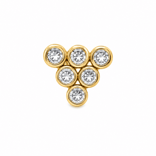 Round Bezel CZ Cartilage Piercing
