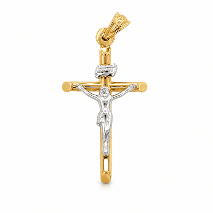 Two-Tone Crucifix Charm