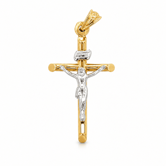 Two-Tone Crucifix Charm