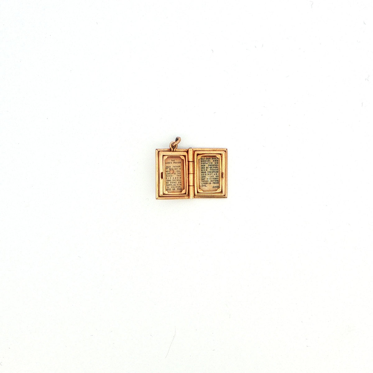 14K Yellow Gold Enamel Bible Charm