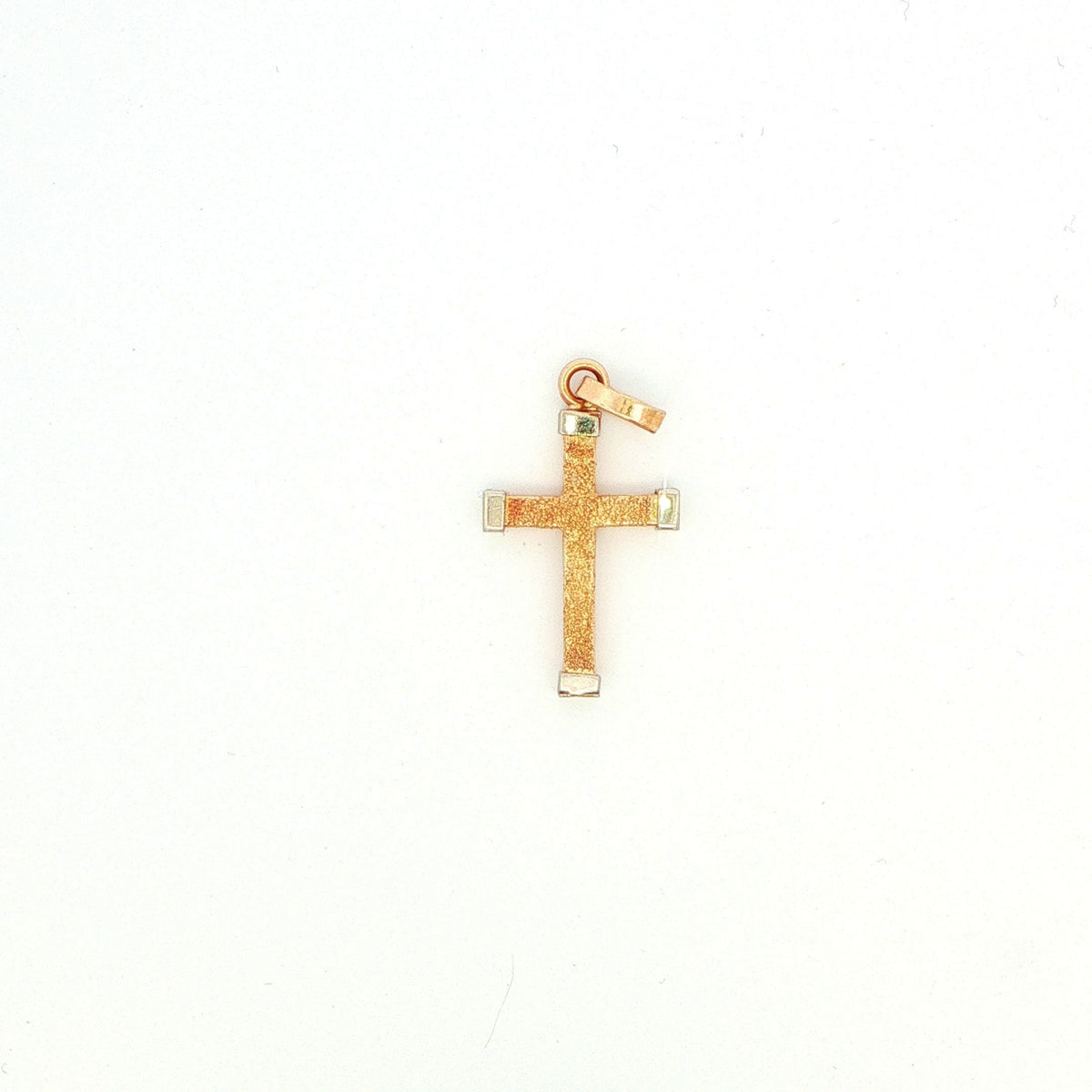14K Two-Tone Cross Pendant