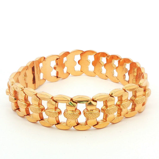 18K Yellow Gold Fancy Pinch Link Bracelet