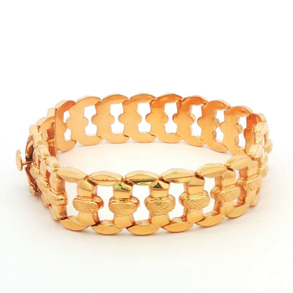 18K Yellow Gold Fancy Pinch Link Bracelet