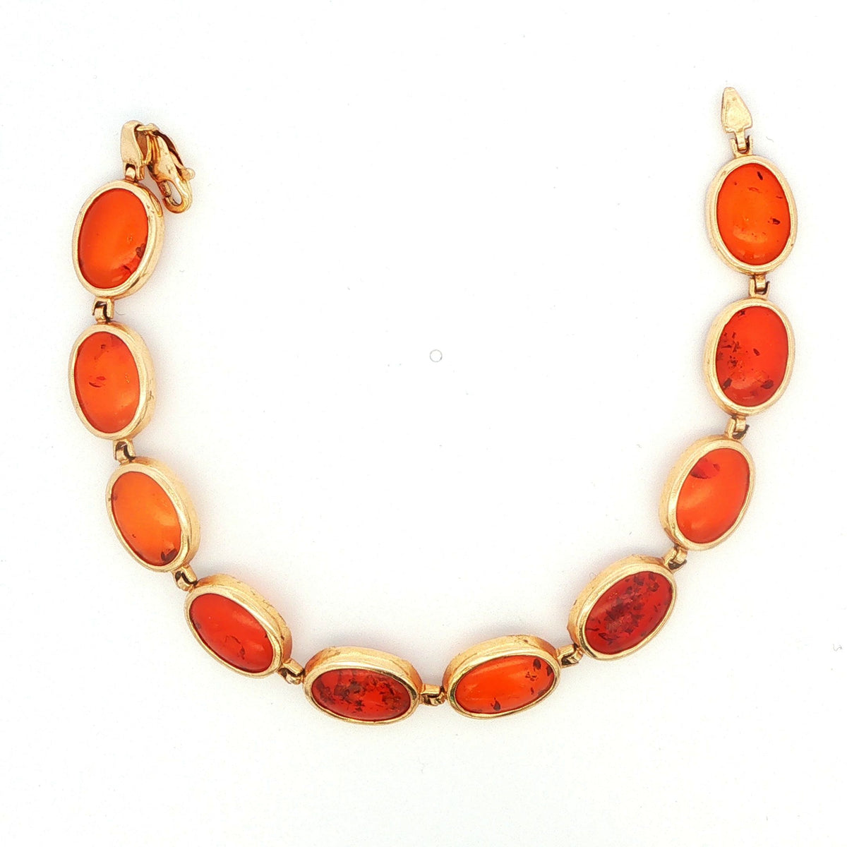 14K Yellow Gold Amber Bracelet