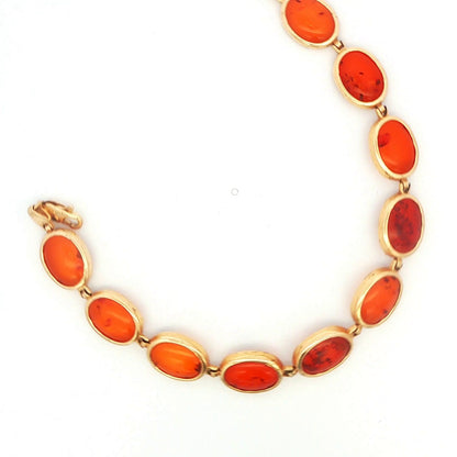 14K Yellow Gold Amber Bracelet