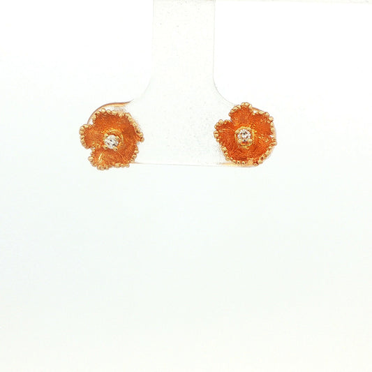 Diamond Accent Flower Stud Earrings