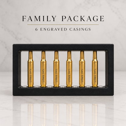 Family Package - 6 Engraved Round Casings