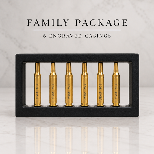 Family Package - 6 Engraved Round Casings