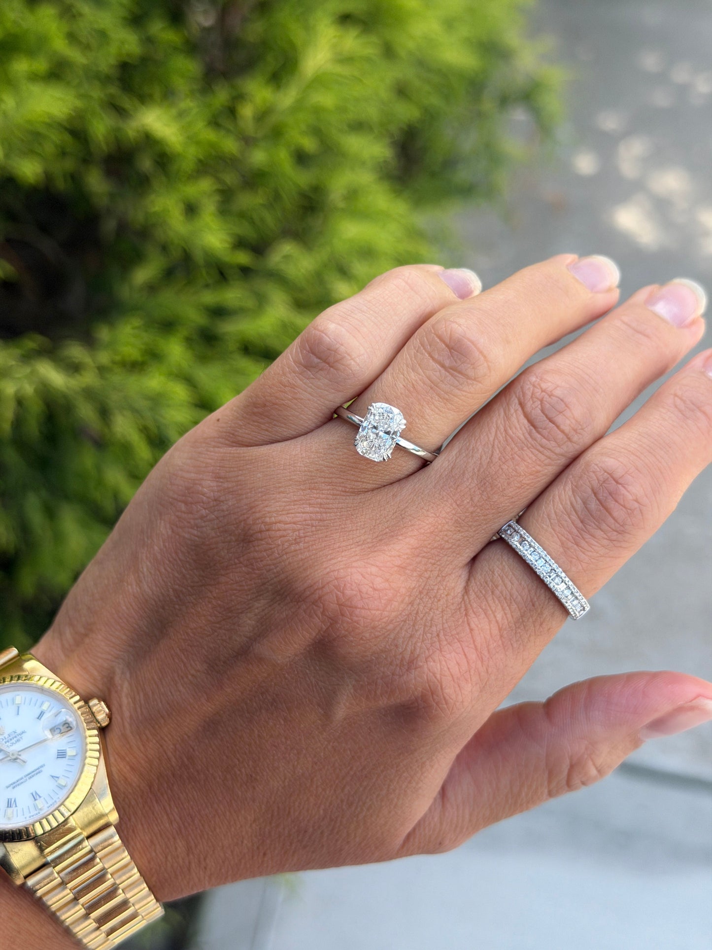 14K White Gold Lab Grown Diamond Engagement Ring