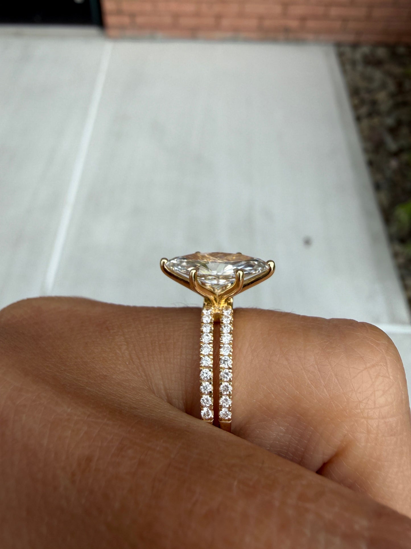 2-1/4 CT. T.W. Marquise Lab-Grown Diamond Engagement Ring
