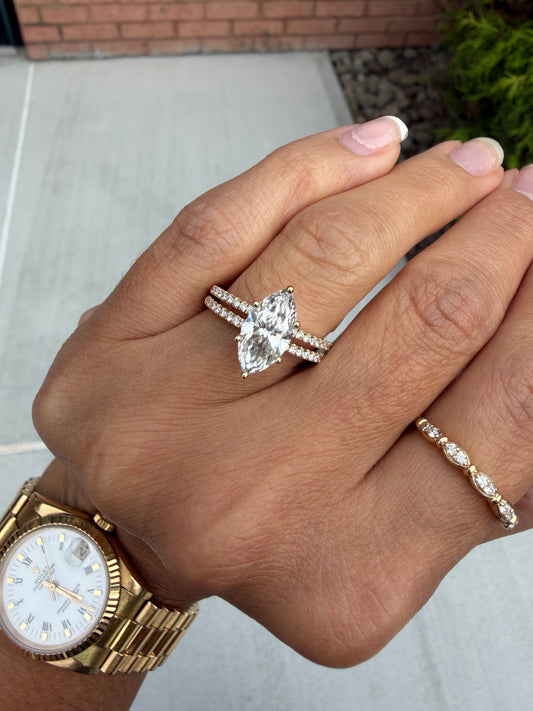 2-1/4 CT. T.W. Marquise Lab-Grown Diamond Engagement Ring