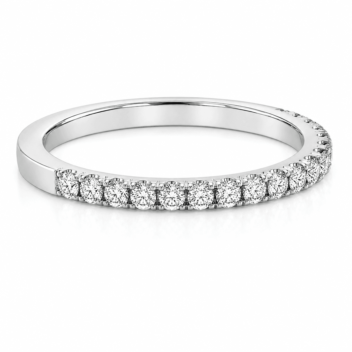 Platinum 0.31 CT TW. Lab Diamond Platinum Wedding Band
