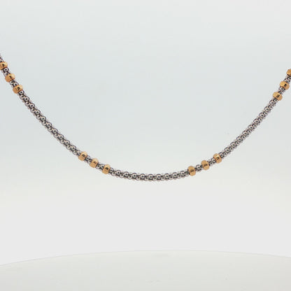 Two-Tone Fancy Link Station Necklace