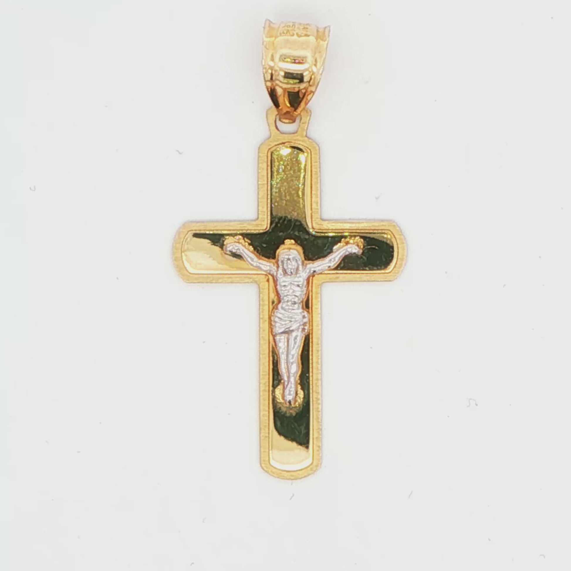 Flat Crucifix Cross Pendant