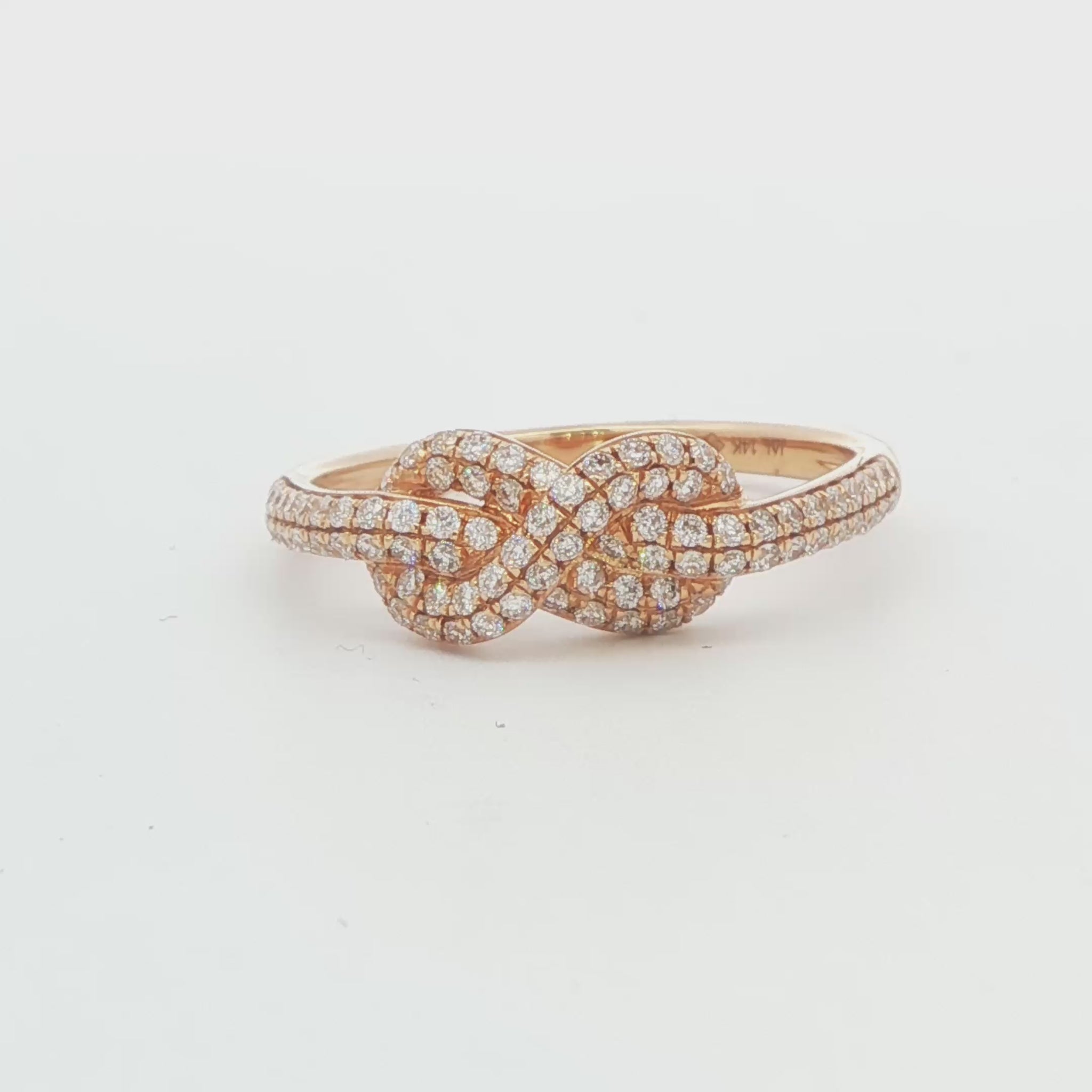 Diamond Twist-Knot Ring