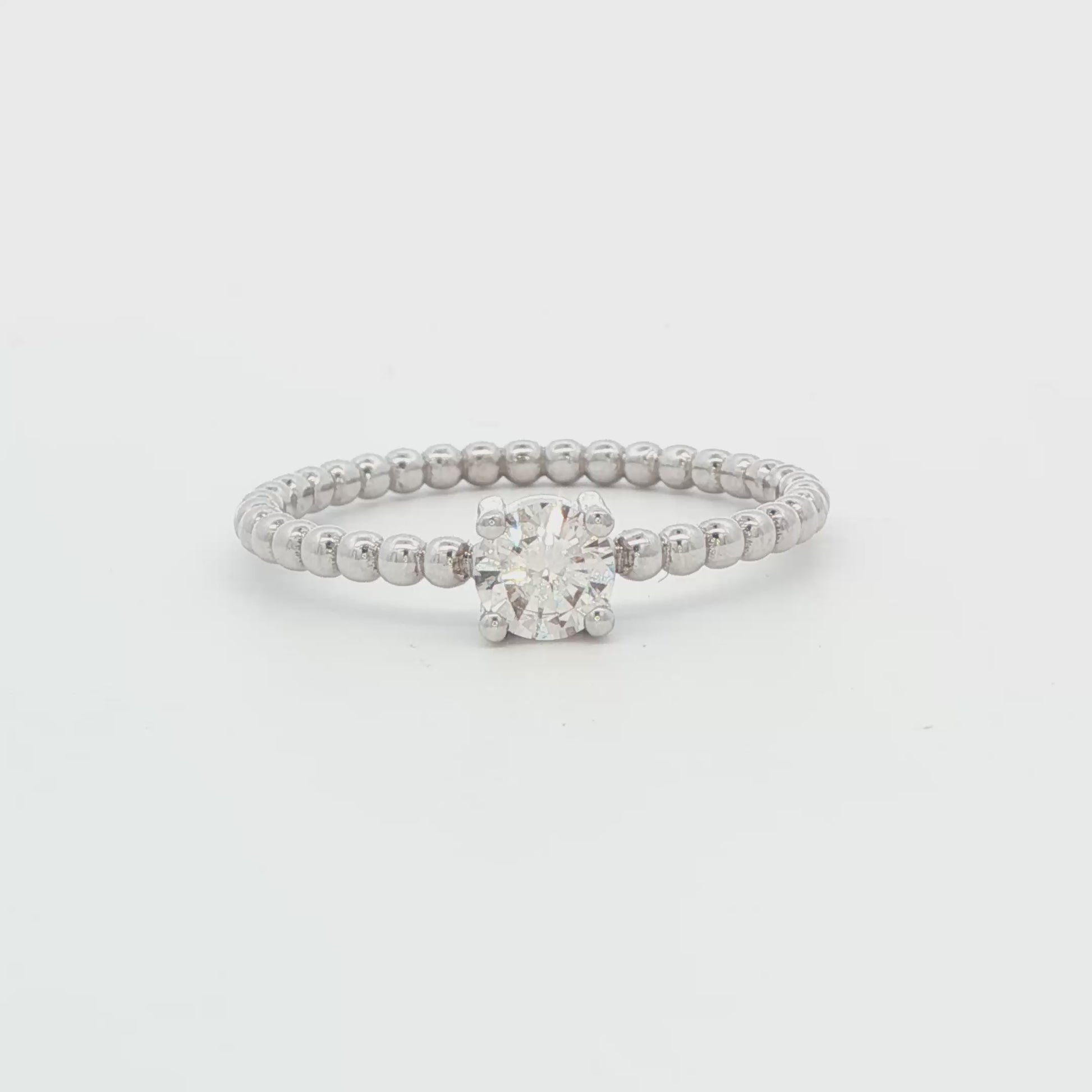 Lab-Grown Diamond Beaded Band