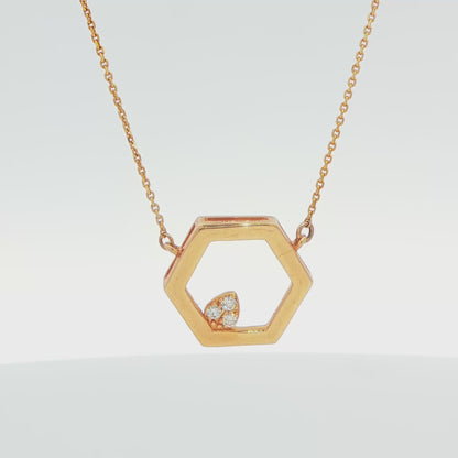 Diamond Hexagon Necklace