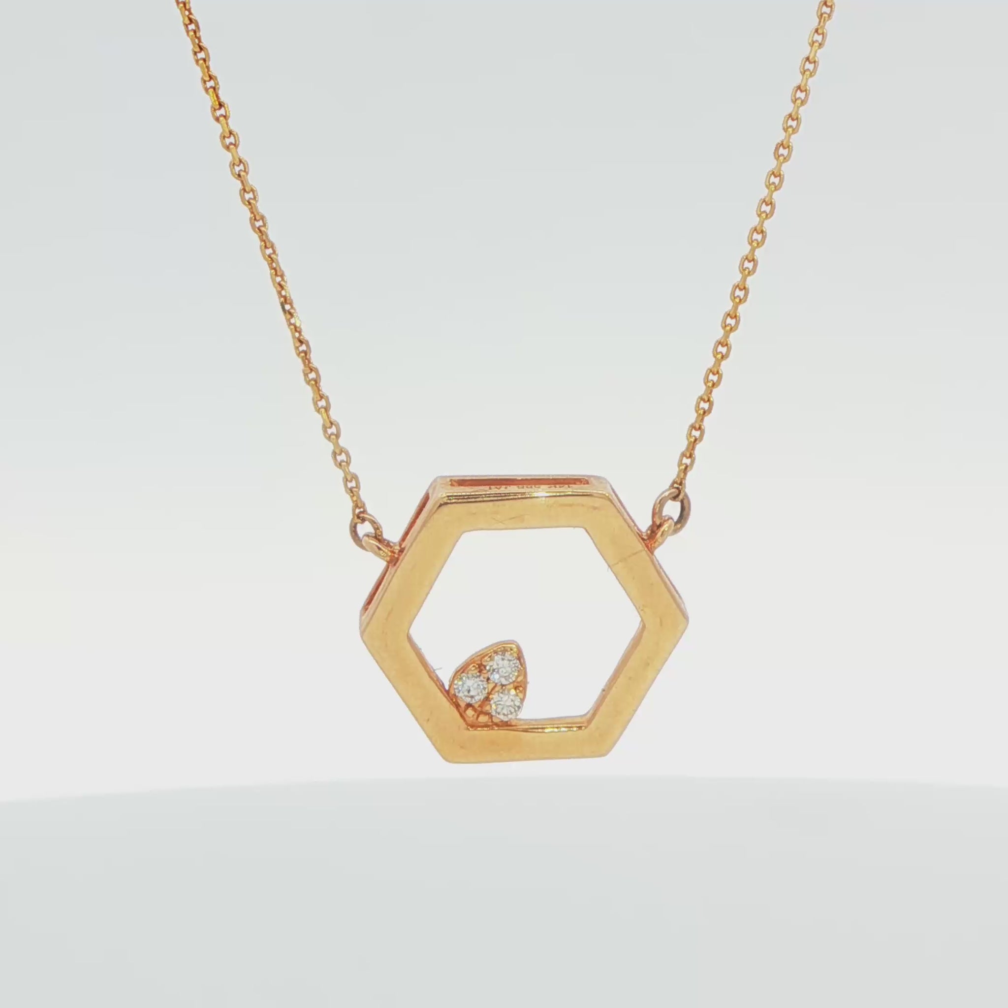 Diamond Hexagon Necklace