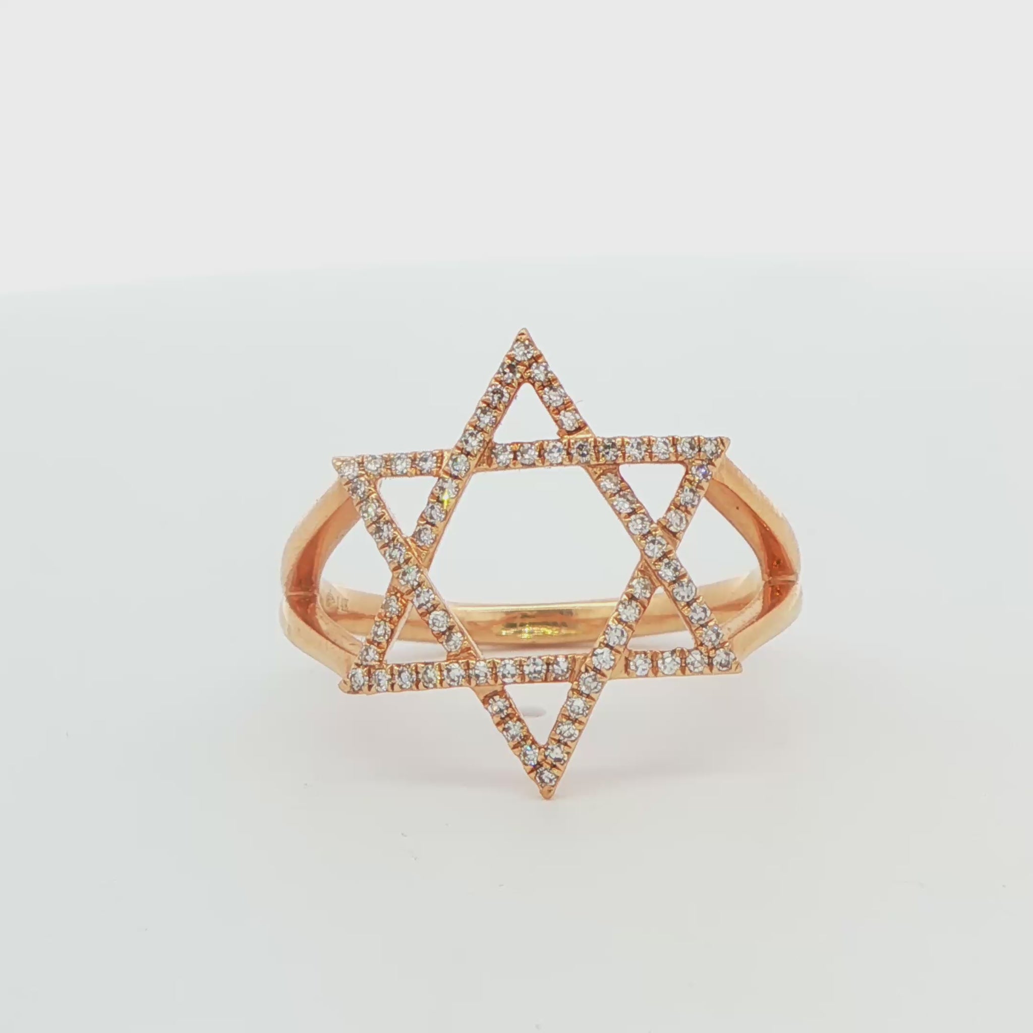 Diamond Jewish Star Fashion Ring