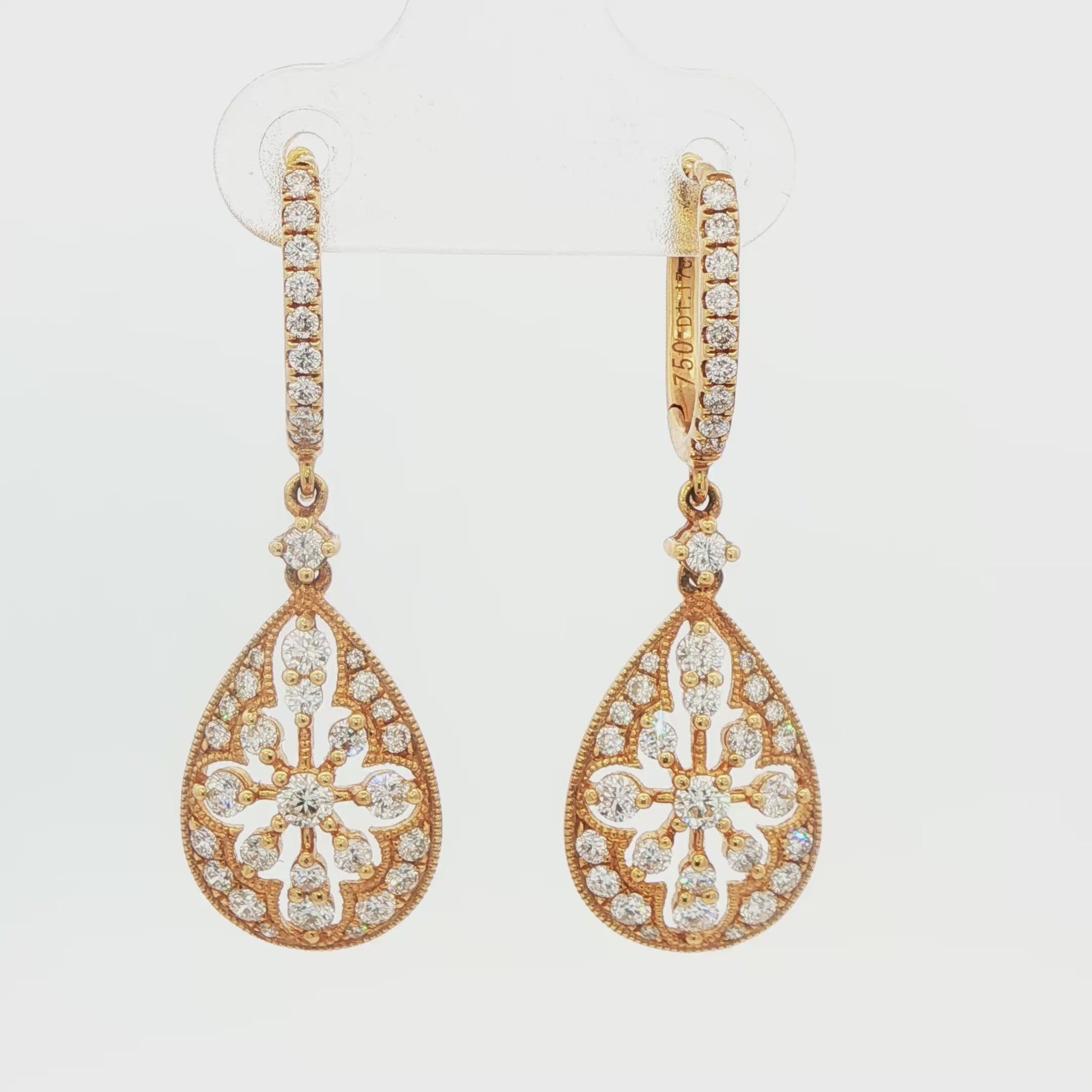 Diamond Pear-Shape Drop Earrings