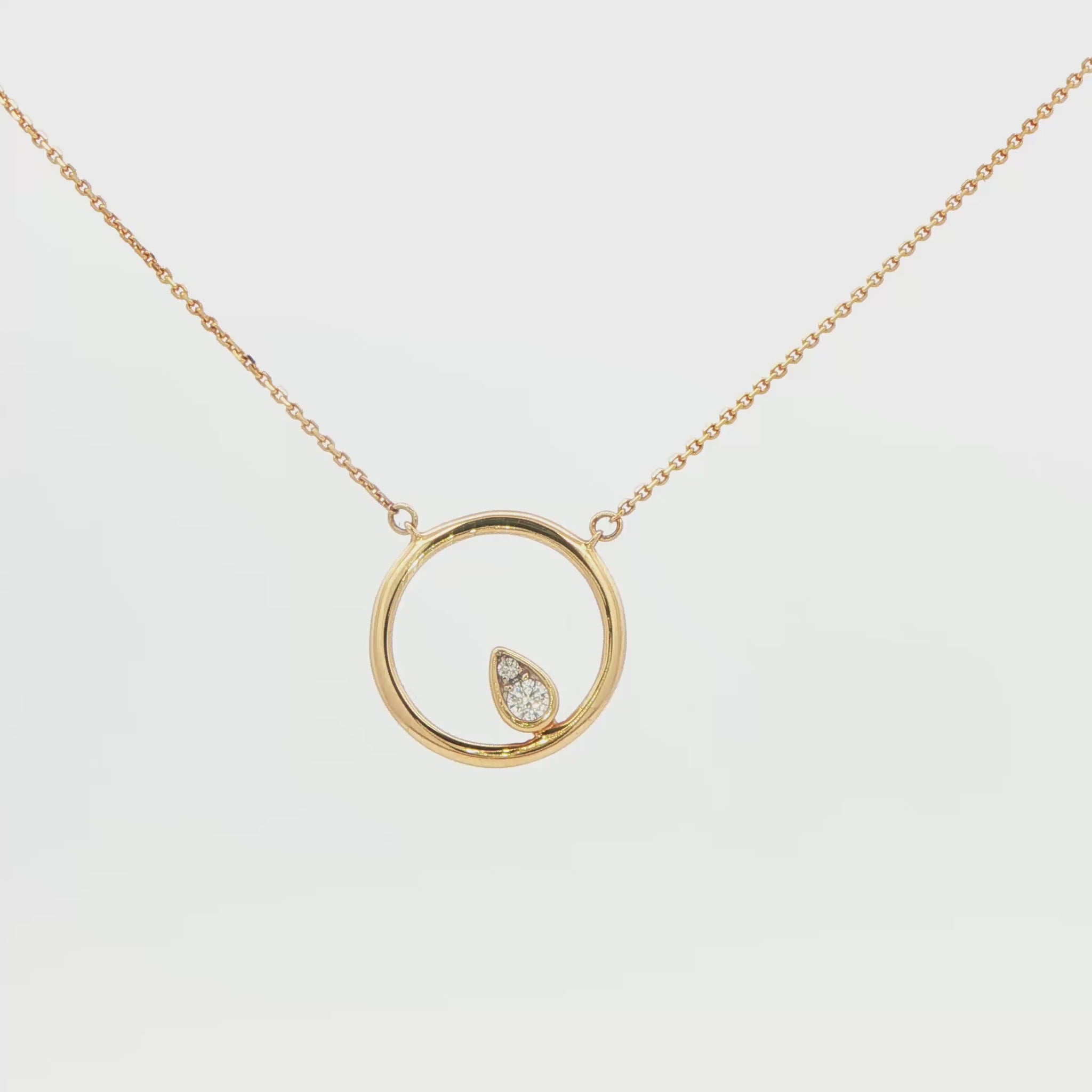 14K YG .04CT DIA IN OPEN CIRCLE NECK