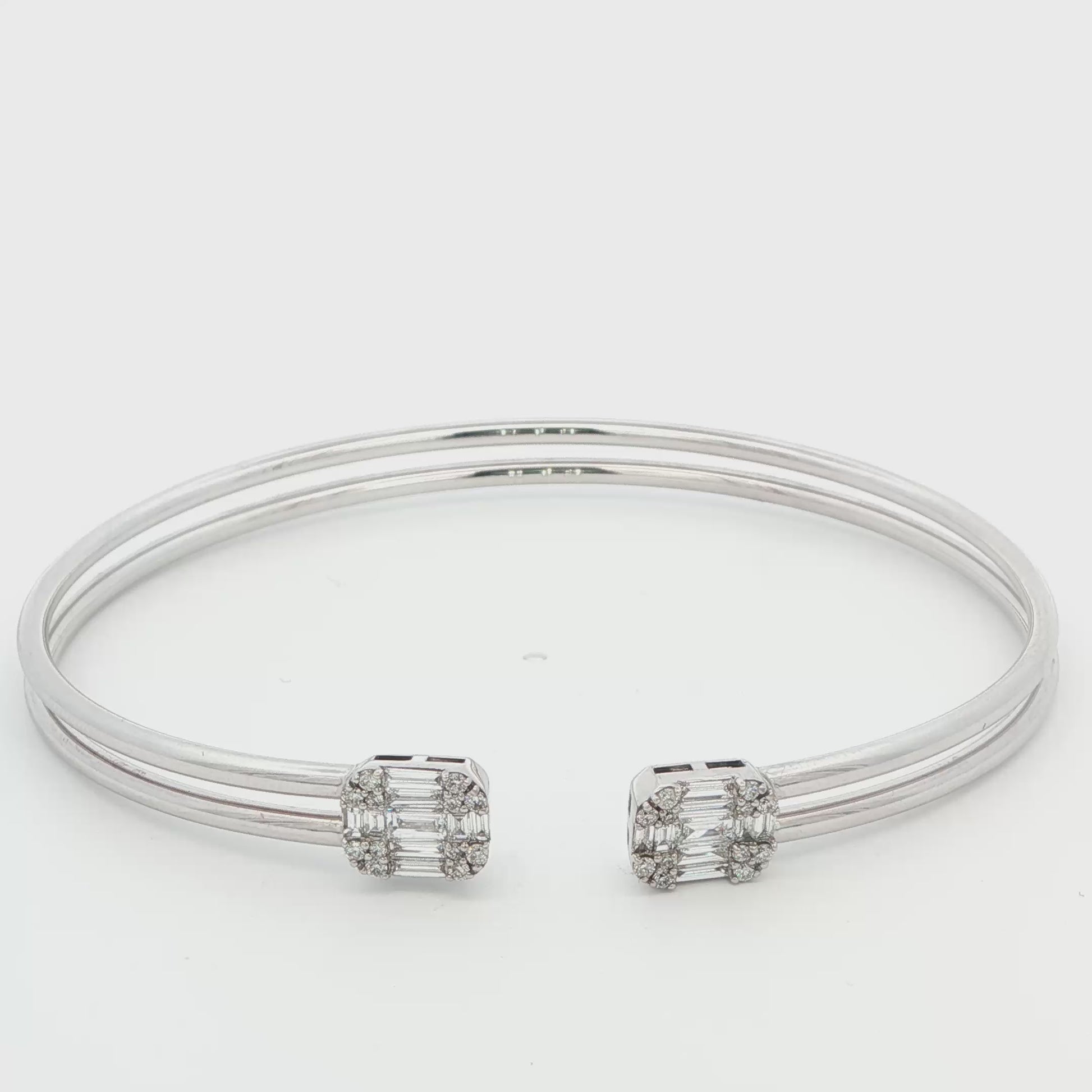 Diamond Detail Open Bangle