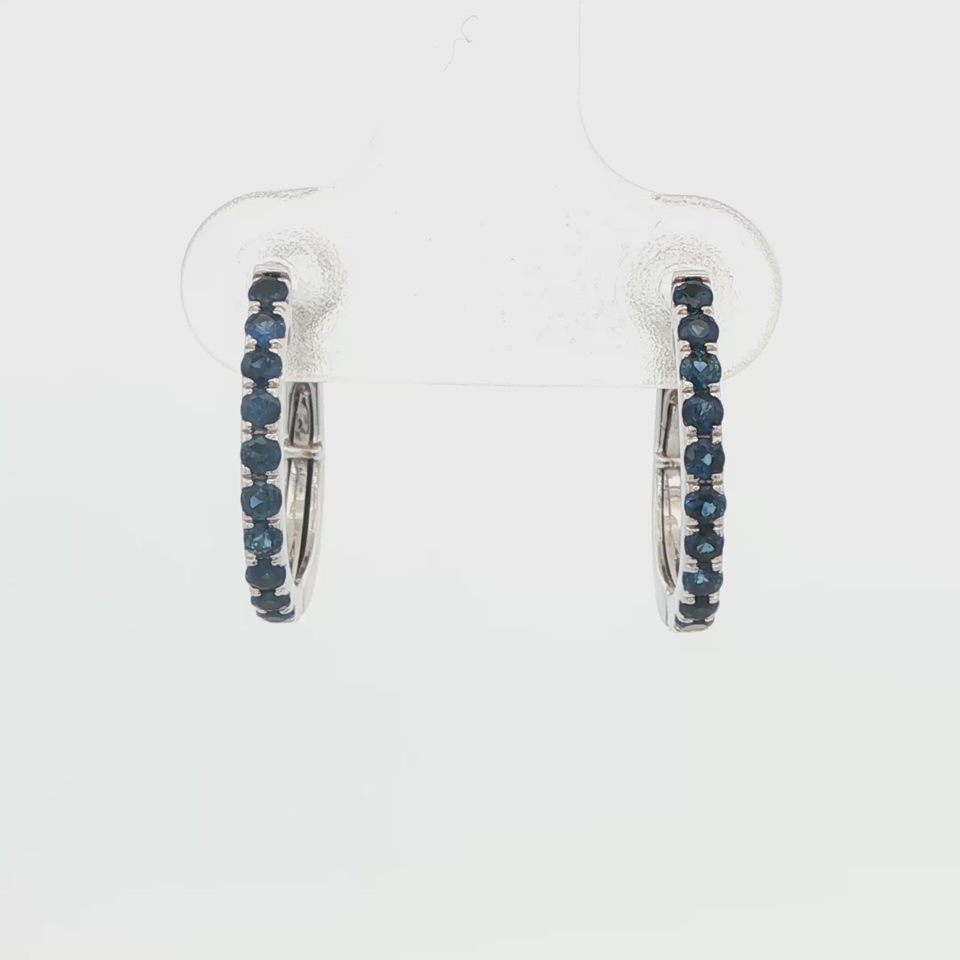 14K YG SMALL SAPH HOOP APPX .50 GTW