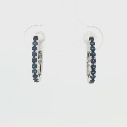 14K YG SMALL SAPH HOOP APPX .50 GTW