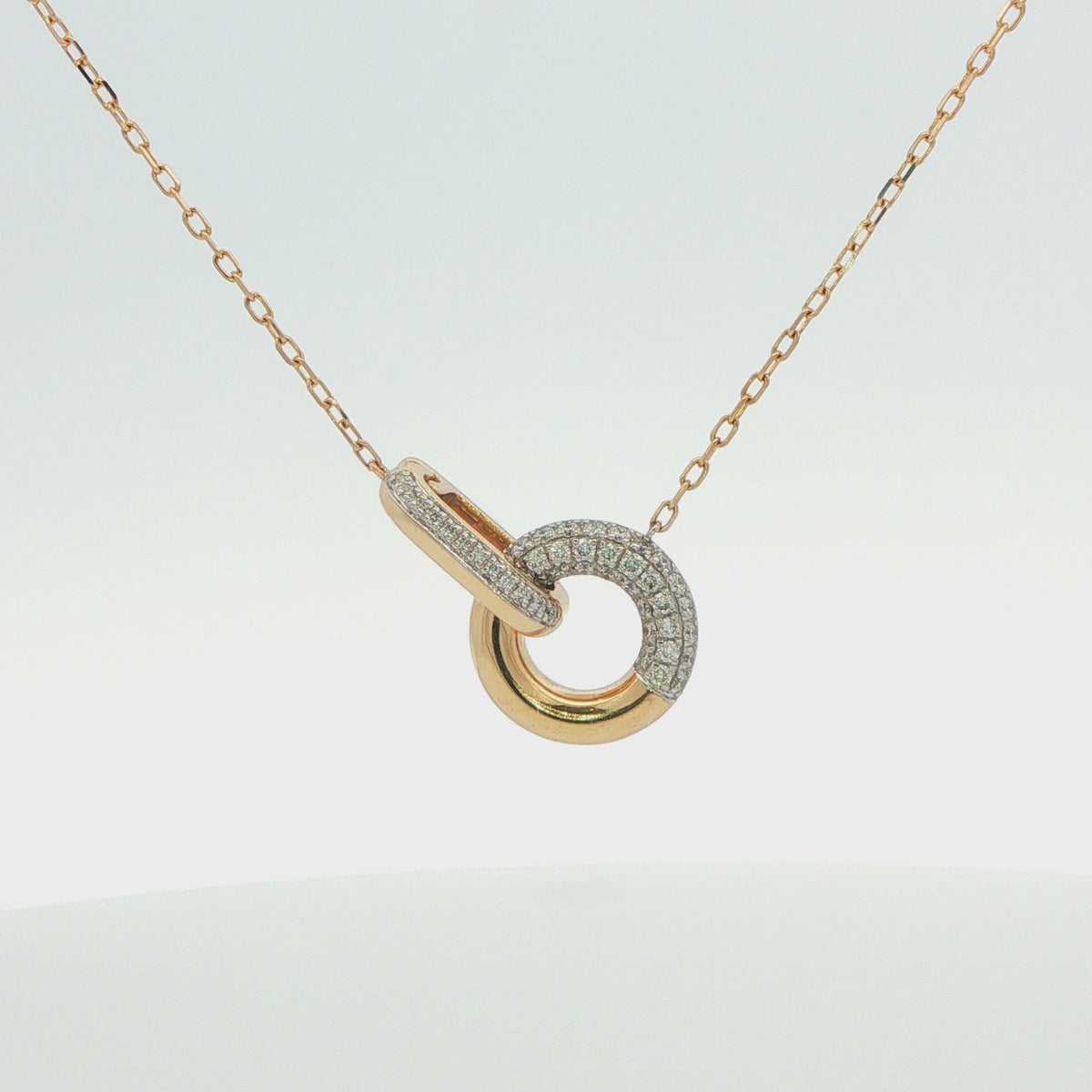 Diamond Circle Pendant Necklace