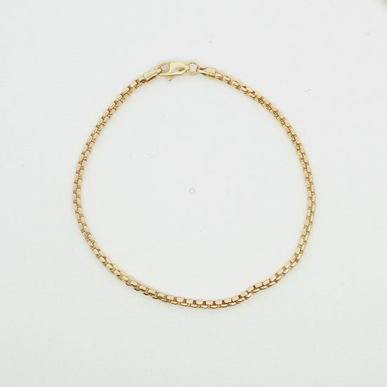 Small Rounded Box Link Bracelet