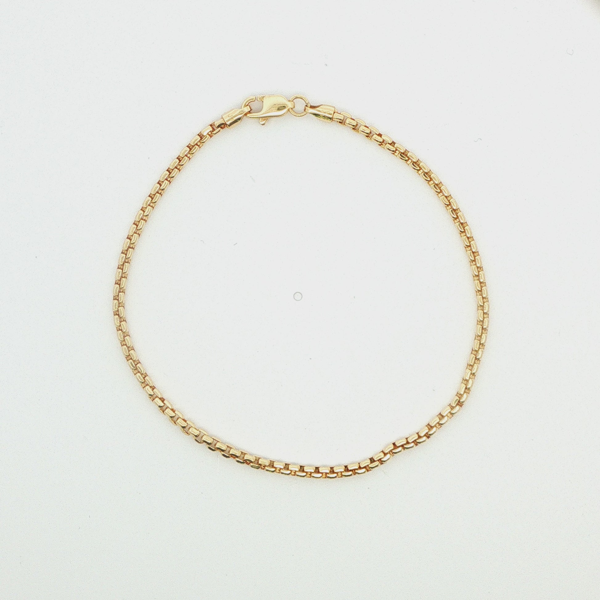 Small Rounded Box Link Bracelet
