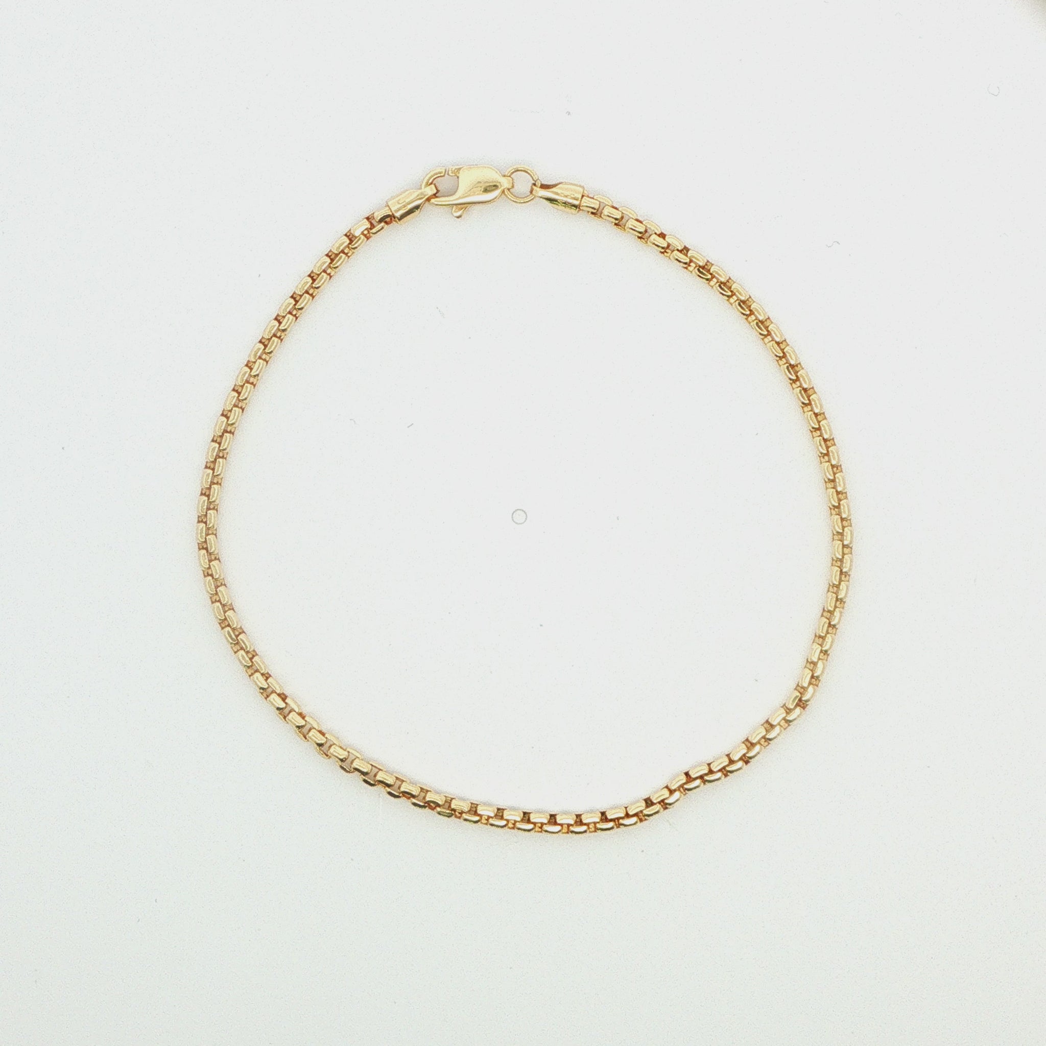 Small Rounded Box Link Bracelet