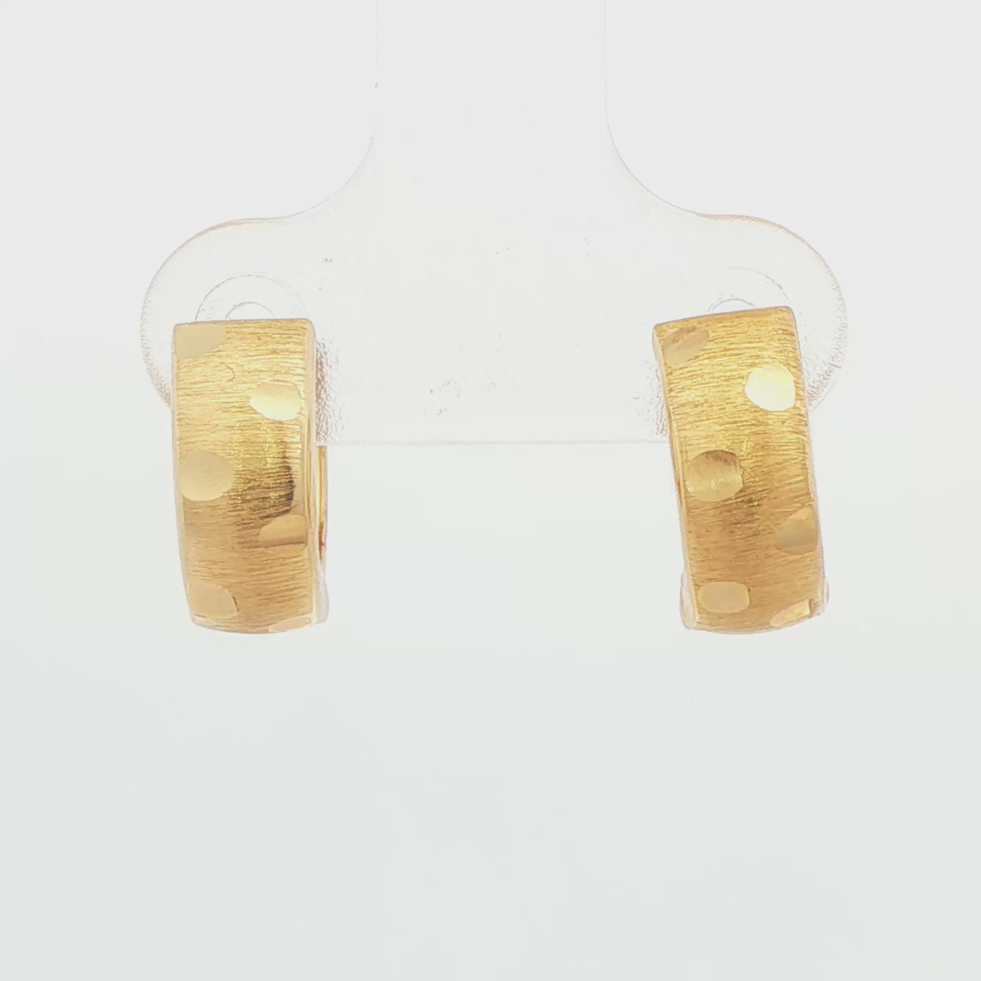 Dotted Huggie Hoop Earrings