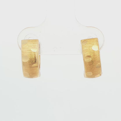Dotted Huggie Hoop Earrings