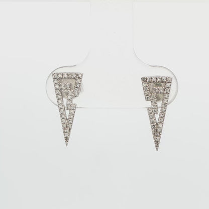 Diamond Geometric Stud Earrings