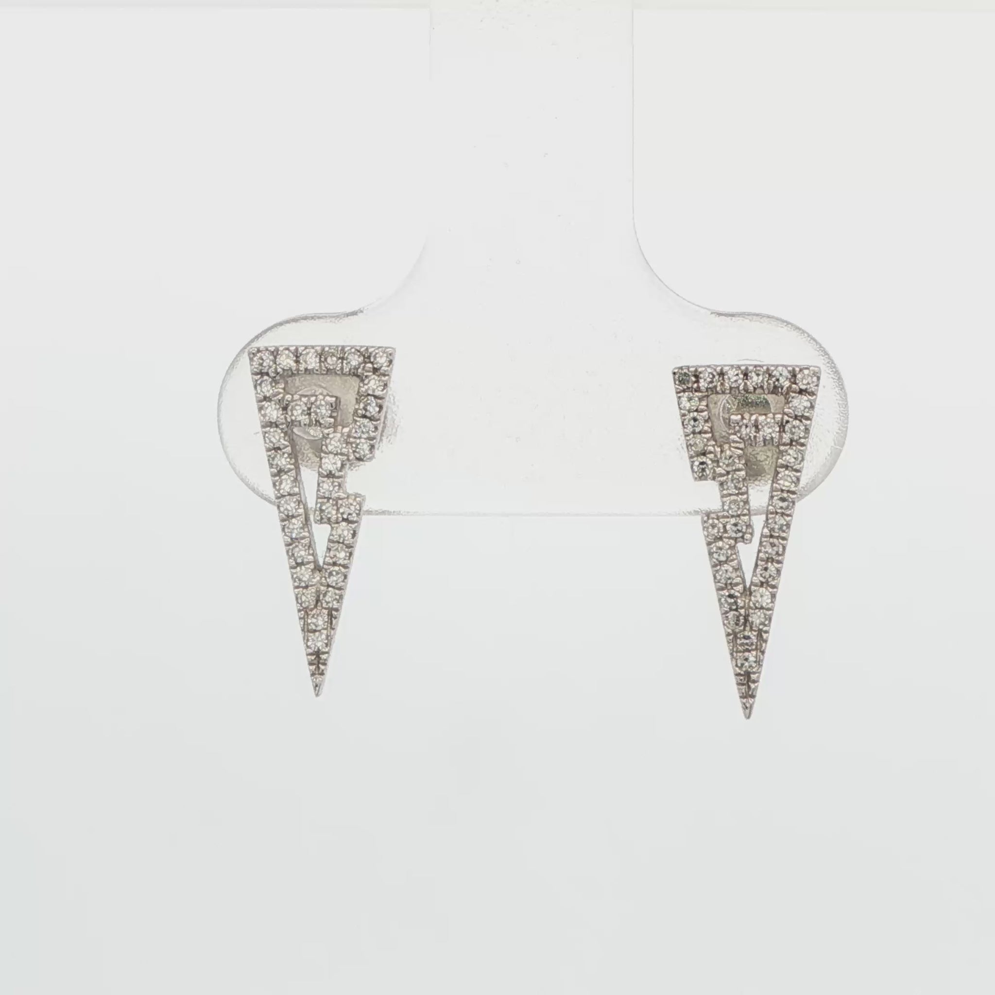 Diamond Geometric Stud Earrings