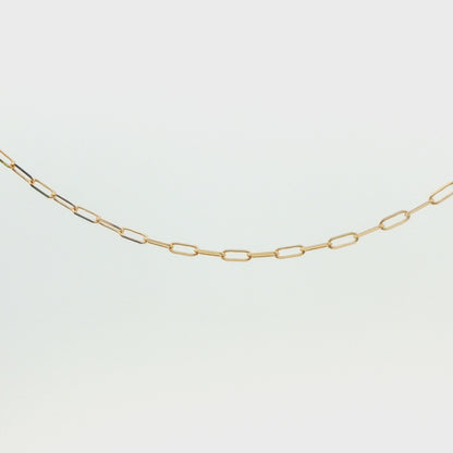 14K Yellow Gold Paperclip Chain